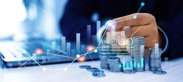 Money,Business,Financial,Graph,Diagram,Of,Coin.,Financial,Growth,Data